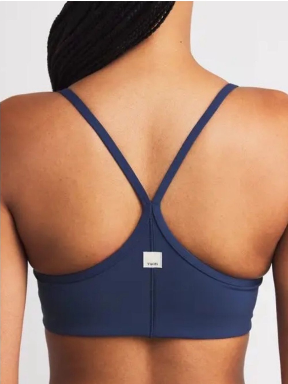 Vuori all the feels sports bra in navy blue